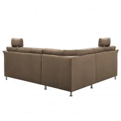 Loftscape Canapé d’angle Guillon - Microfibre - Microfibre Taeko: Marron foncé - Alignement à droite - Avec fonction couchage -Canapés Soldes Magasin 1000253808 210602 13440900107 DETAILS P000000001000253808
