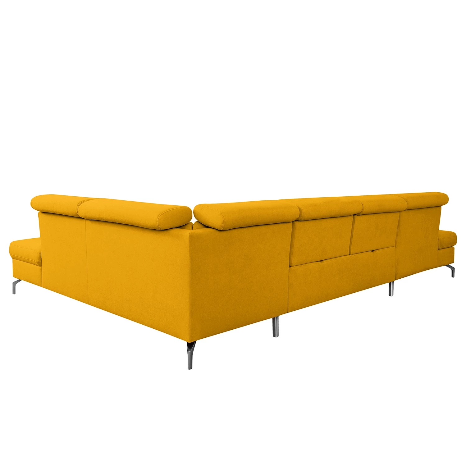 Loftscape Canapé panoramique Ordizan - Tissage à plat - Tissu Olea: Jaune moutarde - Méridienne courte à gauche / longue à droite (vue de face) 5 Loftscape Canapé panoramique Ordizan - Tissage à plat - Tissu Olea: Jaune moutarde - Méridienne courte à gauche / longue à droite (vue de face) – Image 5