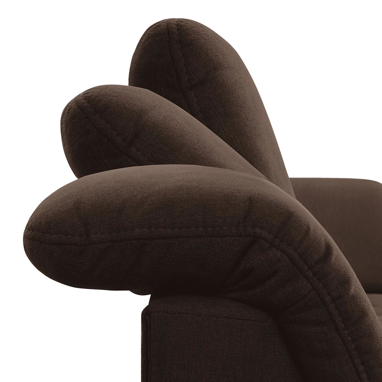 Loftscape Canapé panoramique Boussay - Tissage à plat - Tissu Olea: Espresso - Méridienne courte à gauche / longue à droite (vue de face) - Avec fonction couchage 9 Loftscape Canapé panoramique Boussay - Tissage à plat - Tissu Olea: Espresso - Méridienne courte à gauche / longue à droite (vue de face) - Avec fonction couchage – Image 9