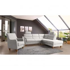 Loftscape Canapé d’angle Baulon II - Tissage à plat - Tissu Ama: Gris clair - Méridienne longue à droite (vue de face) - Sans fonction couchage -Canapés Soldes Magasin 1000253949 220908 021 MOOD DETAILS P000000001000253949 mood