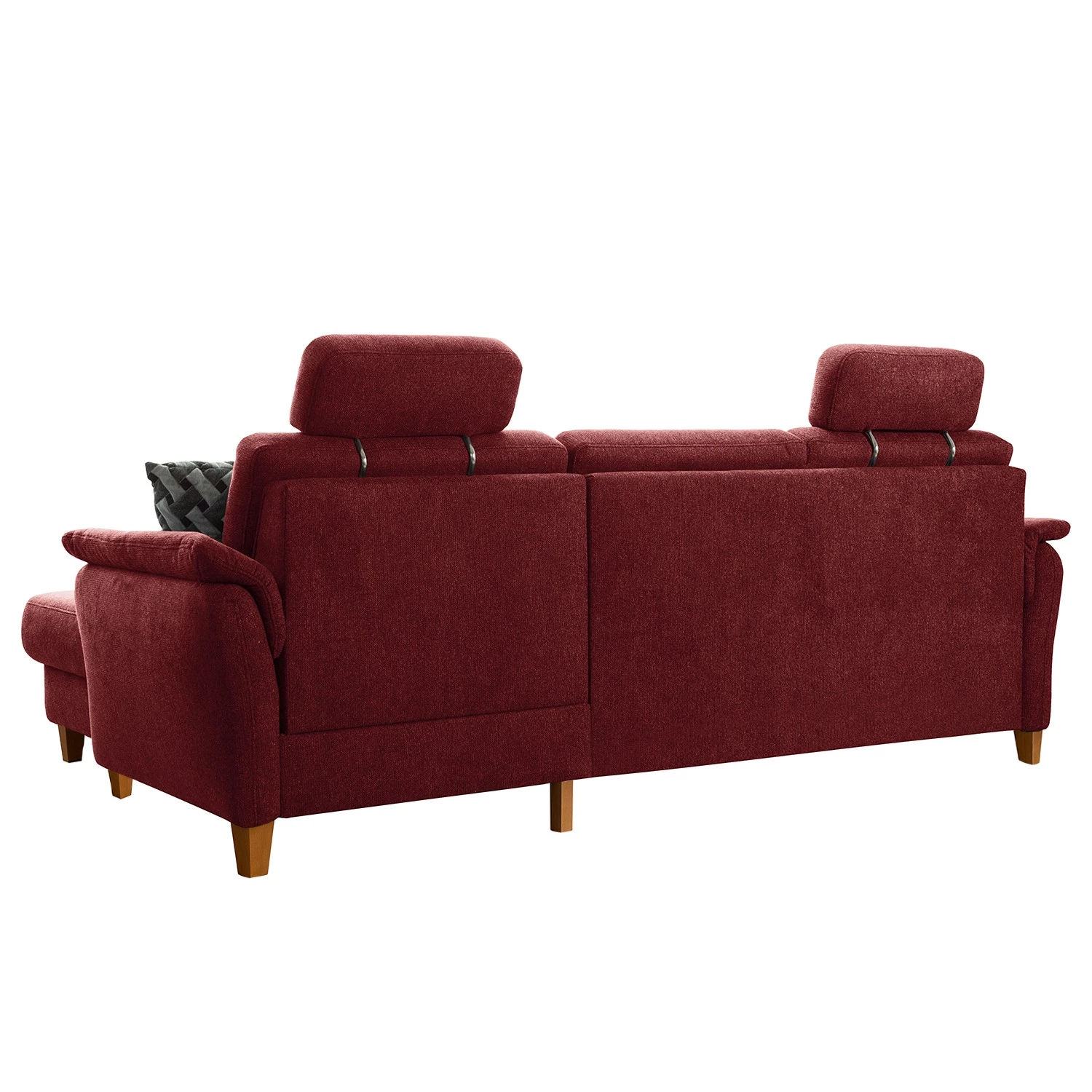 Loftscape Canapé d’angle Baulon I - Tissage à plat - Tissu Ama: Bordeaux - Méridienne courte à droite (vue de face) - Avec fonction couchage 5 Loftscape Canapé d’angle Baulon I - Tissage à plat - Tissu Ama: Bordeaux - Méridienne courte à droite (vue de face) - Avec fonction couchage – Image 5