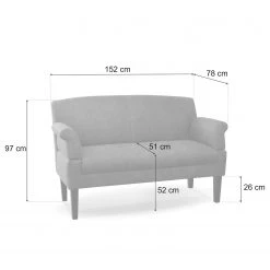 Loftscape Canapé Gramont (2 places) - Microfibre Priya: Anthracite -Canapés Soldes Magasin 1000254009 210413 13361200182 SKETCH DETAILS P000000001000254009 sketch