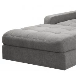 Fredriks Canapé d’angle Montfort - Chenille - Tissu Chenille Alix: Gris - Largeur : 315 cm - Méridienne courte à droite (vue de face) -Canapés Soldes Magasin 1000254257 210426 12325201114 DETAILS P000000001000254257