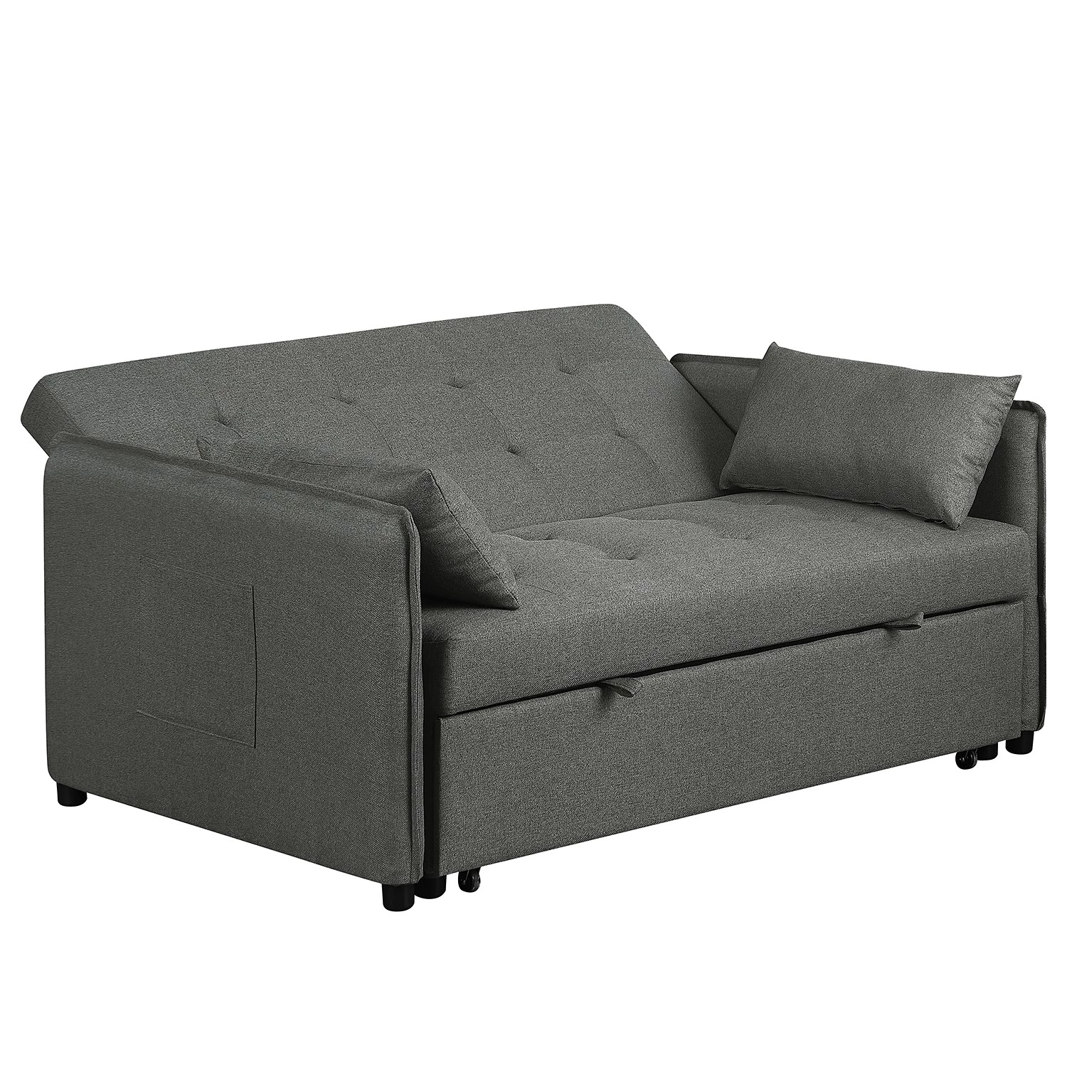 Loftscape Canapé convertible Millery - Tissu - Gris foncé 6 Loftscape Canapé convertible Millery - Tissu - Gris foncé – Image 6