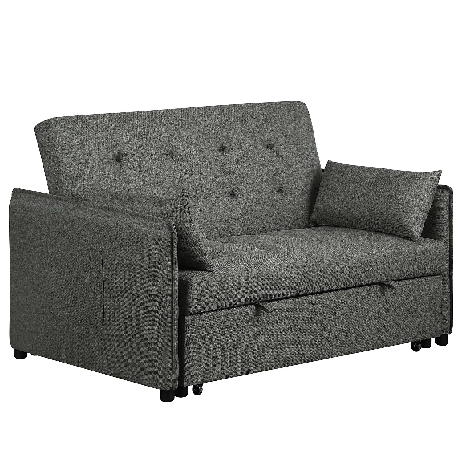 Loftscape Canapé convertible Millery - Tissu - Gris foncé 8 Loftscape Canapé convertible Millery - Tissu - Gris foncé – Image 8