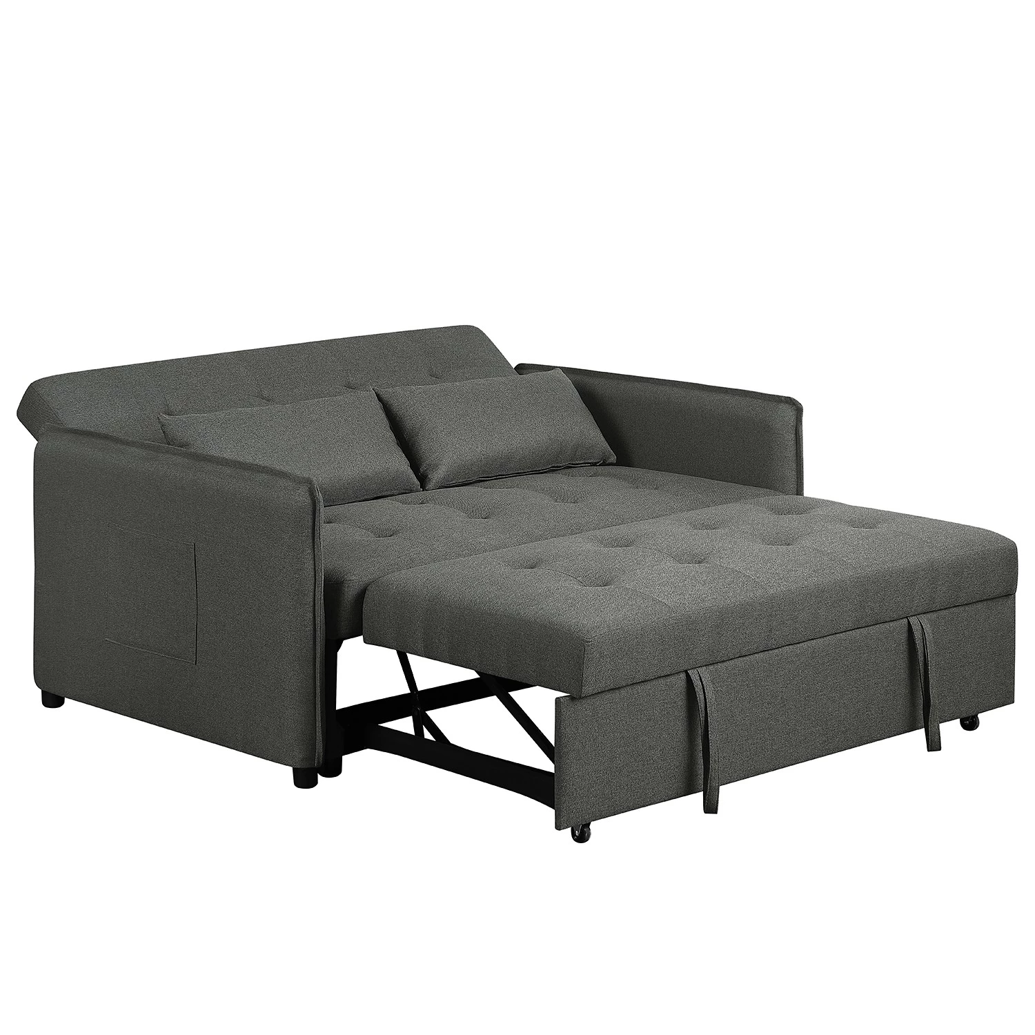 Loftscape Canapé convertible Millery - Tissu - Gris foncé 10 Loftscape Canapé convertible Millery - Tissu - Gris foncé – Image 10