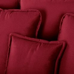 Red Living Grand canapé Le Vicel I - Velours - Rouge -Canapés Soldes Magasin 1000255396 210428 14494500144 DETAILS P000000001000255396