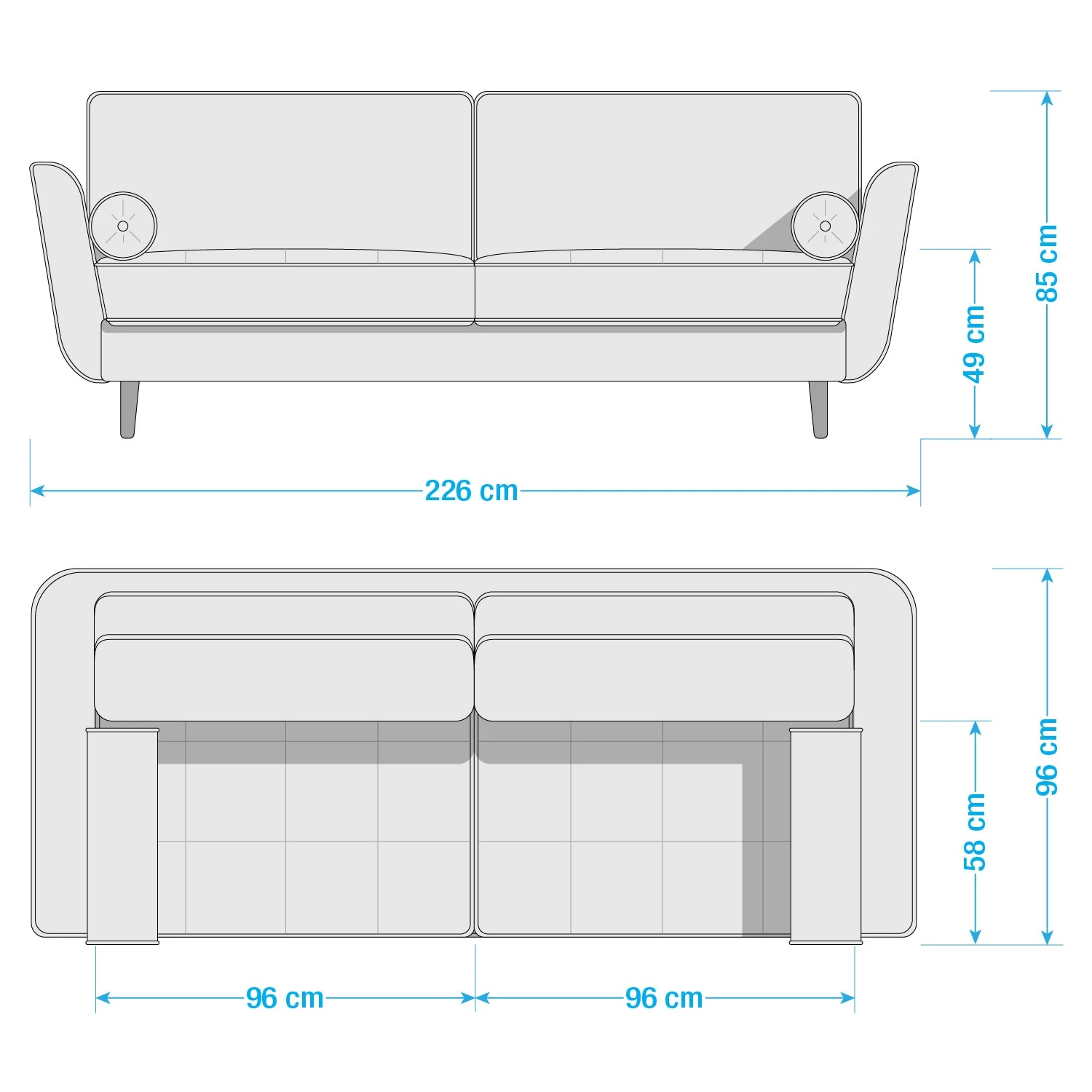 Studio Copenhagen Canapé Vieux Lyon (3 places) - Microfibre - Microfibre Panja: Bronze 14 Studio Copenhagen Canapé Vieux Lyon (3 places) - Microfibre - Microfibre Panja: Bronze – Image 14