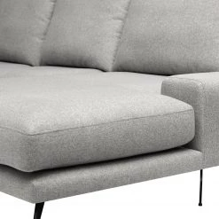 Bizzarto Canapé d’angle Penda II - Tissu - Tissu Sogol: Gris fumé - Méridienne courte à droite (vue de face) -Canapés Soldes Magasin 1000256755 210427 09293500219 DETAILS P000000001000256755