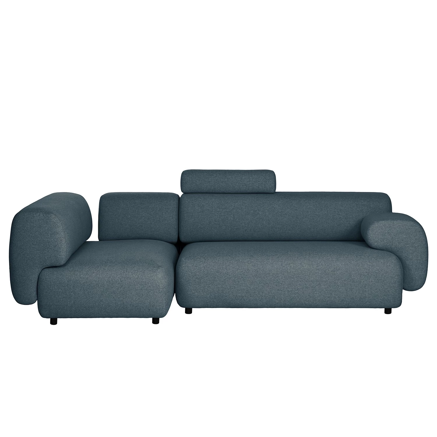 Bizzarto Canapé d’angle Imbert - Tissu - Tissu Sogol: Bleu foncé - Méridienne longue à gauche (vue de face) 2 Bizzarto Canapé d’angle Imbert - Tissu - Tissu Sogol: Bleu foncé - Méridienne longue à gauche (vue de face) – Image 2