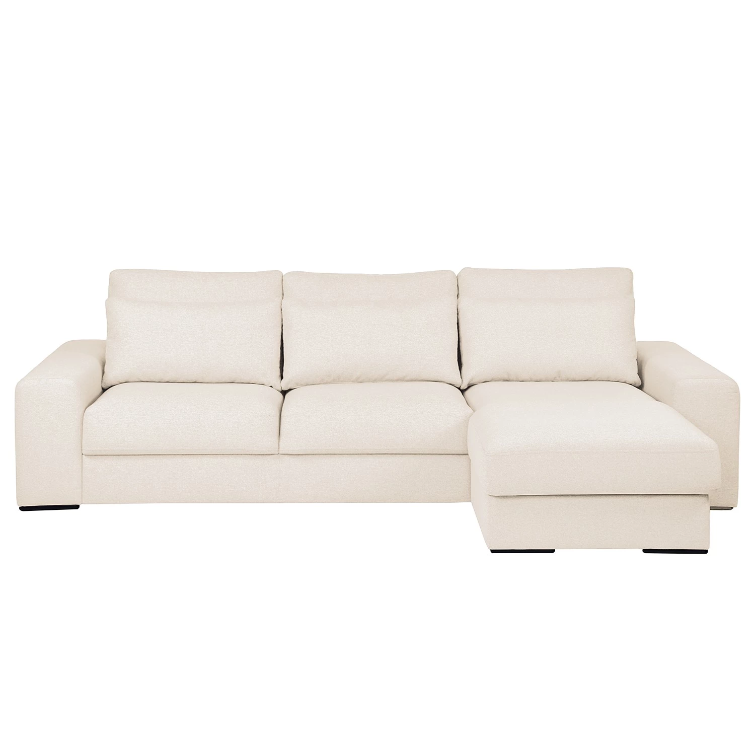 Bizzarto Canapé d’angle Gurabo I - Tissu - Tissu Sogol: Créme - Méridienne courte à droite (vue de face) - Sans fonction couchage 2 Bizzarto Canapé d’angle Gurabo I - Tissu - Tissu Sogol: Créme - Méridienne courte à droite (vue de face) - Sans fonction couchage – Image 2