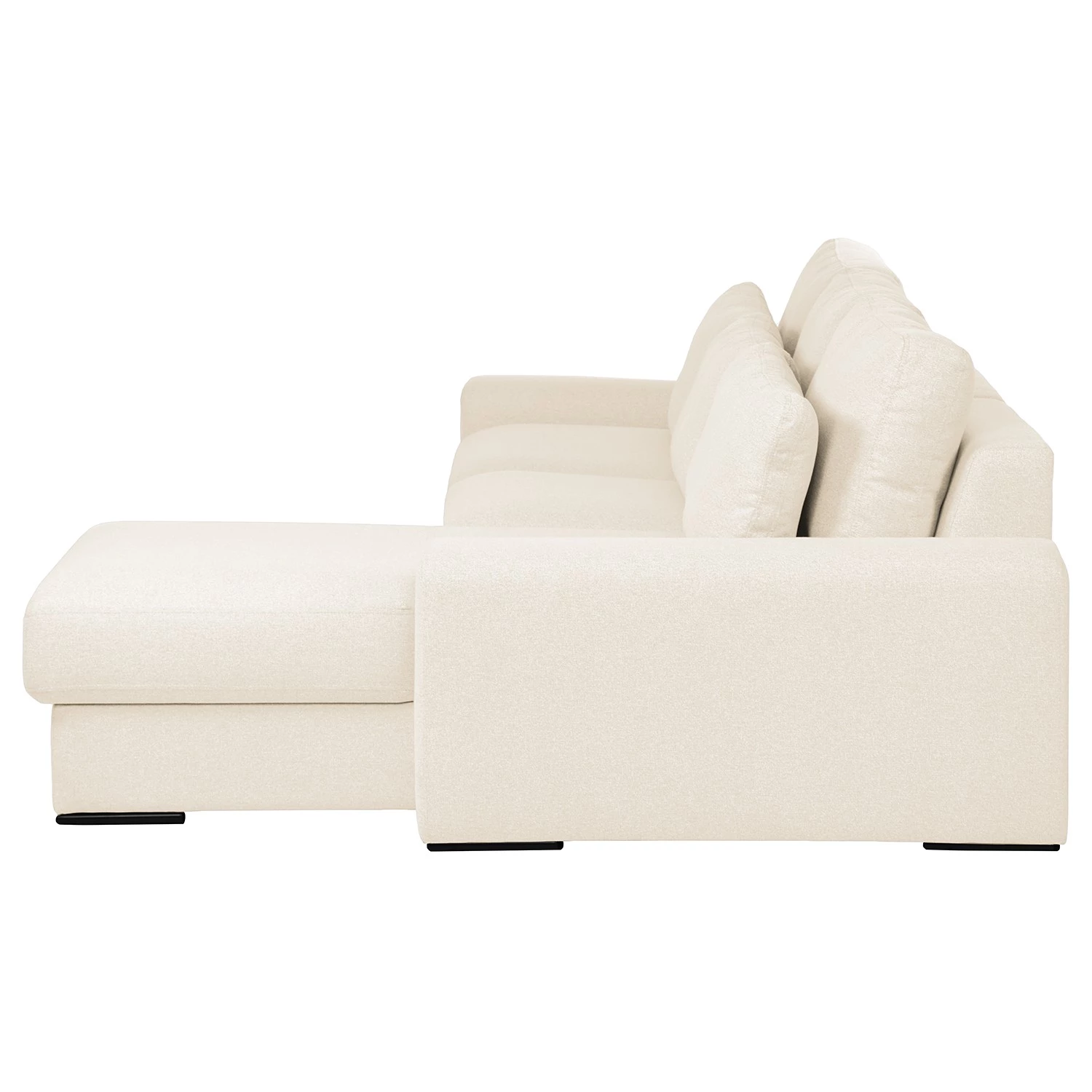 Bizzarto Canapé d’angle Gurabo I - Tissu - Tissu Sogol: Créme - Méridienne courte à droite (vue de face) - Sans fonction couchage 3 Bizzarto Canapé d’angle Gurabo I - Tissu - Tissu Sogol: Créme - Méridienne courte à droite (vue de face) - Sans fonction couchage – Image 3