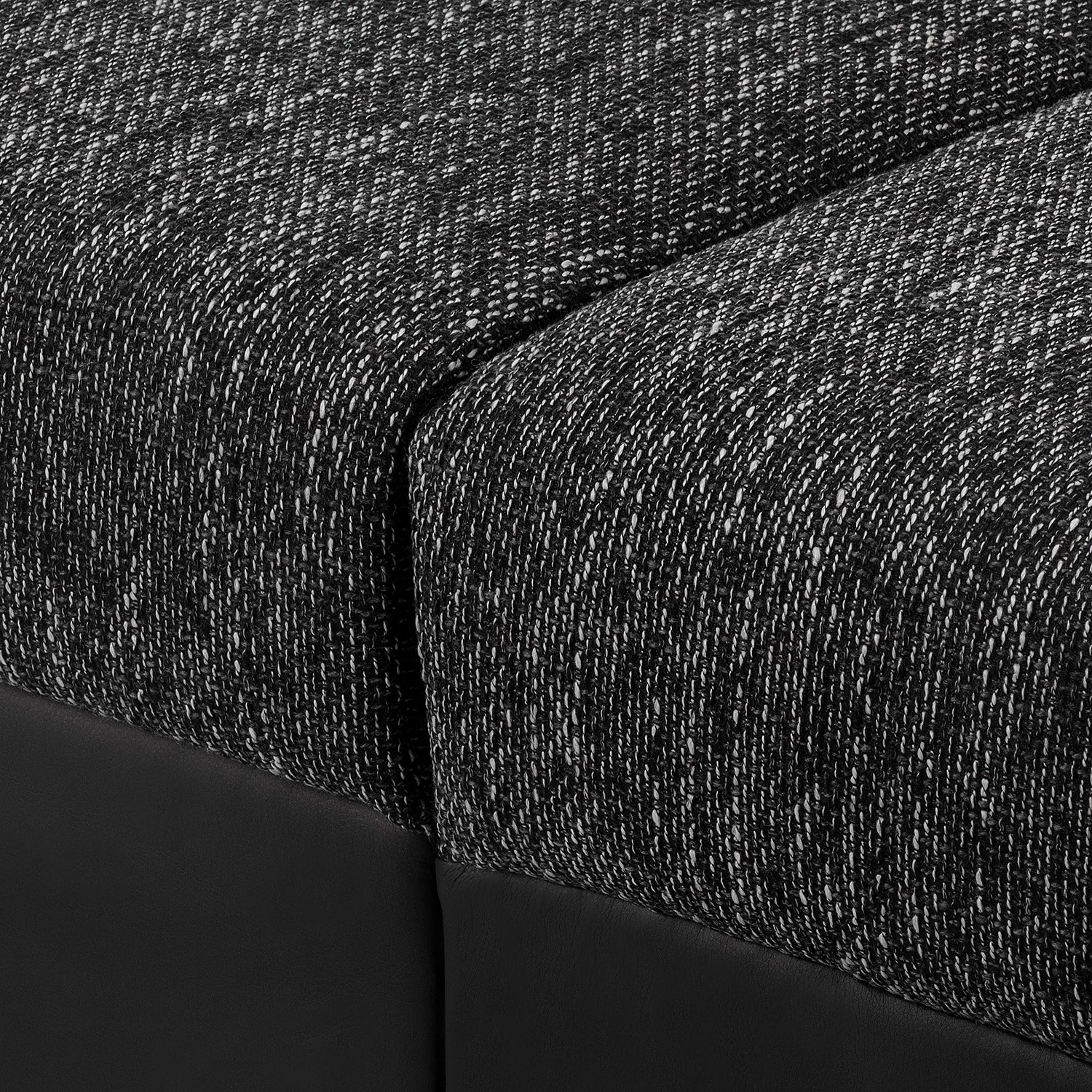 Loftscape Grand canapé Canton I - Imitation cuir / Tissu structuré - Noir / Gris 10 Loftscape Grand canapé Canton I - Imitation cuir / Tissu structuré - Noir / Gris – Image 10