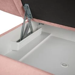 Méridienne Keld - Tissage à plat - Rose bébé - Accoudoir monté à gauche (vu de face) -Canapés Soldes Magasin 1000262178 220408 090 DETAILS P000000001000262178