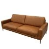 Loftscape Canapé Suzette II (3 places) - Imitation cuir - Cuir Arelia: Cognac
