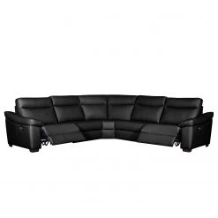 Red Living Canapé d’angle Sappee - Imitation cuir - Cuir Domna: Noir - Réglage électrique : 2 moteurs avec câble -Canapés Soldes Magasin 1000263535 210601 15003200311 DETAILS P000000001000263535