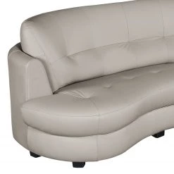 Red Living Canapé d’angle Komula - Cuir Mabel: Gris clair - Méridienne longue à droite (vue de face) -Canapés Soldes Magasin 1000263548 210601 15002000073 DETAILS P000000001000263548