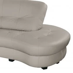 Red Living Canapé d’angle Komula - Cuir Mabel: Gris clair - Méridienne longue à droite (vue de face) -Canapés Soldes Magasin 1000263548 210601 15002000074 DETAILS P000000001000263548