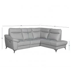 Modoform Canapé d’angle Nastola I - Imitation cuir - Cuir Mabel: Noir - Méridienne longue à droite (vue de face) -Canapés Soldes Magasin 1000263580 210601 15004000468 SKETCH DETAILS P000000001000263580 sketch