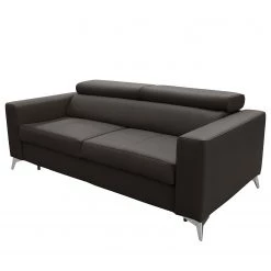 Loftscape Canapé convertible Adamo - Imitation cuir - Cuir Mabel: Marron foncé - Avec fonction couchage