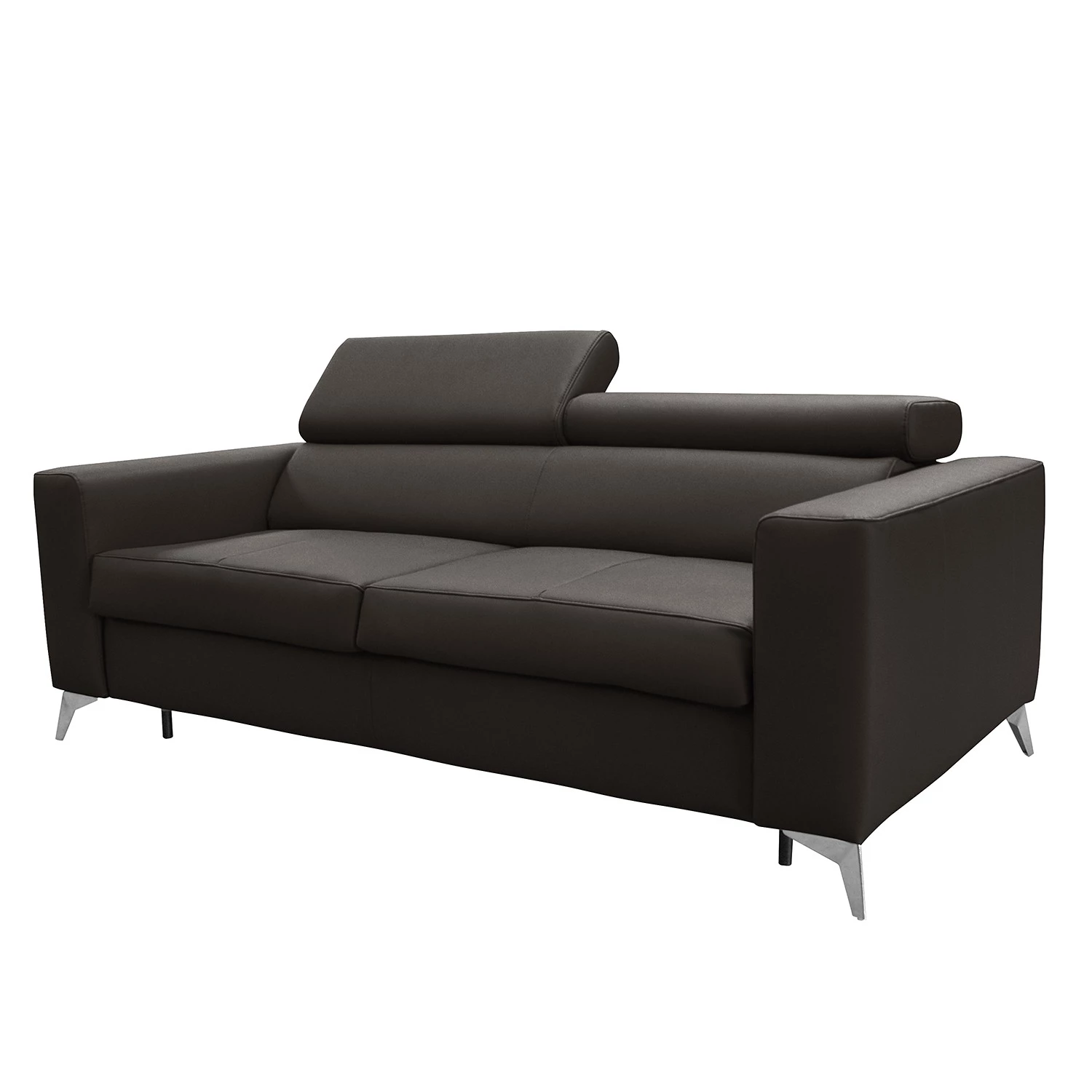 Loftscape Canapé convertible Adamo - Imitation cuir - Cuir Mabel: Marron foncé - Avec fonction couchage 3 Loftscape Canapé convertible Adamo - Imitation cuir - Cuir Mabel: Marron foncé - Avec fonction couchage – Image 3