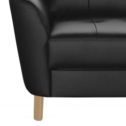 Loftscape Canapé d’angle Heimari II - Cuir Mabel: Noir - Méridienne longue à droite (vue de face) - Avec fonction couchage -Canapés Soldes Magasin 1000263620 210611 13005100109 DETAILS P000000001000263620