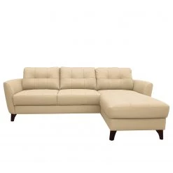 Loftscape Canapé d’angle Heimari I - Cuir Mabel: Beige - Méridienne courte à droite (vue de face) - Avec fonction couchage -Canapés Soldes Magasin 1000263628 210601 15010100853 DETAILS P000000001000263628