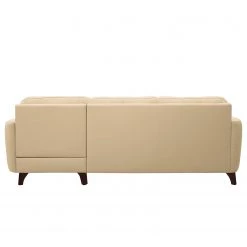 Loftscape Canapé d’angle Heimari I - Cuir Mabel: Beige - Méridienne courte à droite (vue de face) - Avec fonction couchage -Canapés Soldes Magasin 1000263628 210601 15010100855 DETAILS P000000001000263628