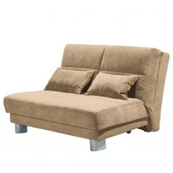 Loftscape Canapé convertible Rakir - Microfibre - Microfibre Enza: Beige - Largeur : 120 cm