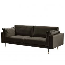Maison Belfort Canapé Venette (2-3 places) - Microfibre - Microfibre Bruna: Noir marron