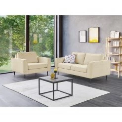 Mørteens Canapé Monblanc (2 places) - Tissu - Tissu Velia: Créme -Canapés Soldes Magasin 1000264987 210827 06174200123 MOOD DETAILS P000000001000264987 mood