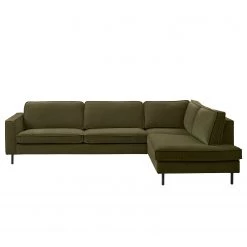 Mørteens Canapé d’angle Monblanc - Tissu - Tissu Velia: Vert foncé - Méridienne longue à droite (vue de face) -Canapés Soldes Magasin 1000265060 210827 06190400852 DETAILS P000000001000265060