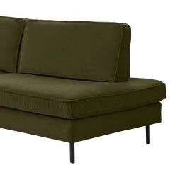 Mørteens Canapé d’angle Monblanc - Tissu - Tissu Velia: Vert foncé - Méridienne longue à droite (vue de face) -Canapés Soldes Magasin 1000265060 210827 06190500858 DETAILS P000000001000265060