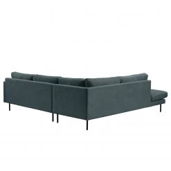 Mørteens Canapé d’angle Landos I - Velours côtelé Licia: Bleu marine - Méridienne longue à gauche (vue de face) -Canapés Soldes Magasin 1000265080 210827 06192201060 DETAILS P000000001000265080