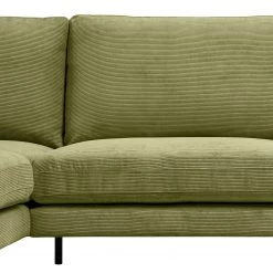 Mørteens Canapé d’angle Landos II - Velours côtelé Licia: Vert pâle - Méridienne courte à gauche (vue de face) -Canapés Soldes Magasin 1000265094 210827 06193601204 DETAILS P000000001000265094