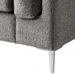 Studio Copenhagen 3 places Canapé COSO Classic+ - Tissu Chenille Rufi: Gris - Chrome brillant -Canapés Soldes Magasin 1000266013 211007 14080100492 DETAILS P000000001000266013