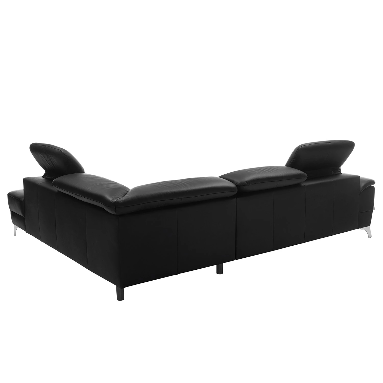 Loftscape Canapé d’angle Bussy - Cuir véritable - Cuir Poas: Noir - Méridienne longue à droite (vue de face) - Avec fonction couchage 7 Loftscape Canapé d’angle Bussy - Cuir véritable - Cuir Poas: Noir - Méridienne longue à droite (vue de face) - Avec fonction couchage – Image 7