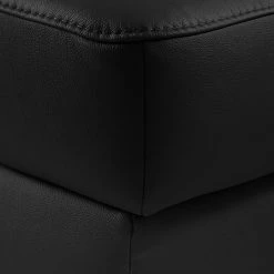 Loftscape Canapé panoramique Bussy - Cuir véritable - Cuir Moja: Noir - Méridienne courte à gauche / longue à droite (vue de face) - Sans fonction couchage -Canapés Soldes Magasin 1000266800 210527 11182900460 DETAILS P000000001000266800