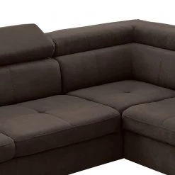 Loftscape Canapé d’angle Calau - Microfibre - Microfibre Enza: Marron gris - Méridienne longue à gauche (vue de face) - Sans fonction couchage -Canapés Soldes Magasin 1000266812 210527 11184100598 DETAILS P000000001000266812