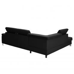 Loftscape Canapé d’angle Busene - Cuir véritable - Cuir Moja: Noir - Méridienne longue à gauche (vue de face) - Avec fonction couchage -Canapés Soldes Magasin 1000266853 210527 11194901027 DETAILS P000000001000266853