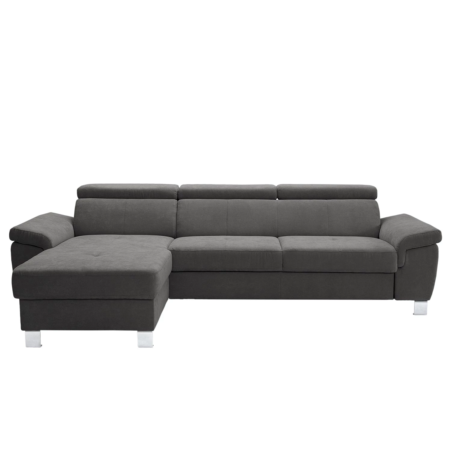 Loftscape Canapé d’angle Busene I - Microfibre - Microfibre Enza: Gris foncé - Méridienne courte à gauche (vue de face) - Sans fonction couchage 2 Loftscape Canapé d’angle Busene I - Microfibre - Microfibre Enza: Gris foncé - Méridienne courte à gauche (vue de face) - Sans fonction couchage – Image 2