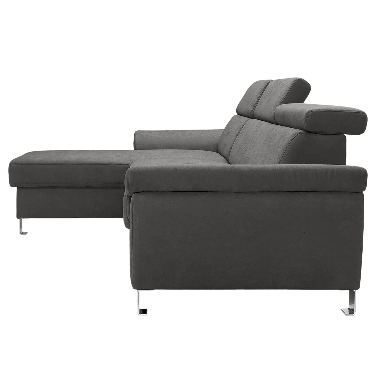 Loftscape Canapé d’angle Busene I - Microfibre - Microfibre Enza: Gris foncé - Méridienne courte à gauche (vue de face) - Sans fonction couchage 3 Loftscape Canapé d’angle Busene I - Microfibre - Microfibre Enza: Gris foncé - Méridienne courte à gauche (vue de face) - Sans fonction couchage – Image 3