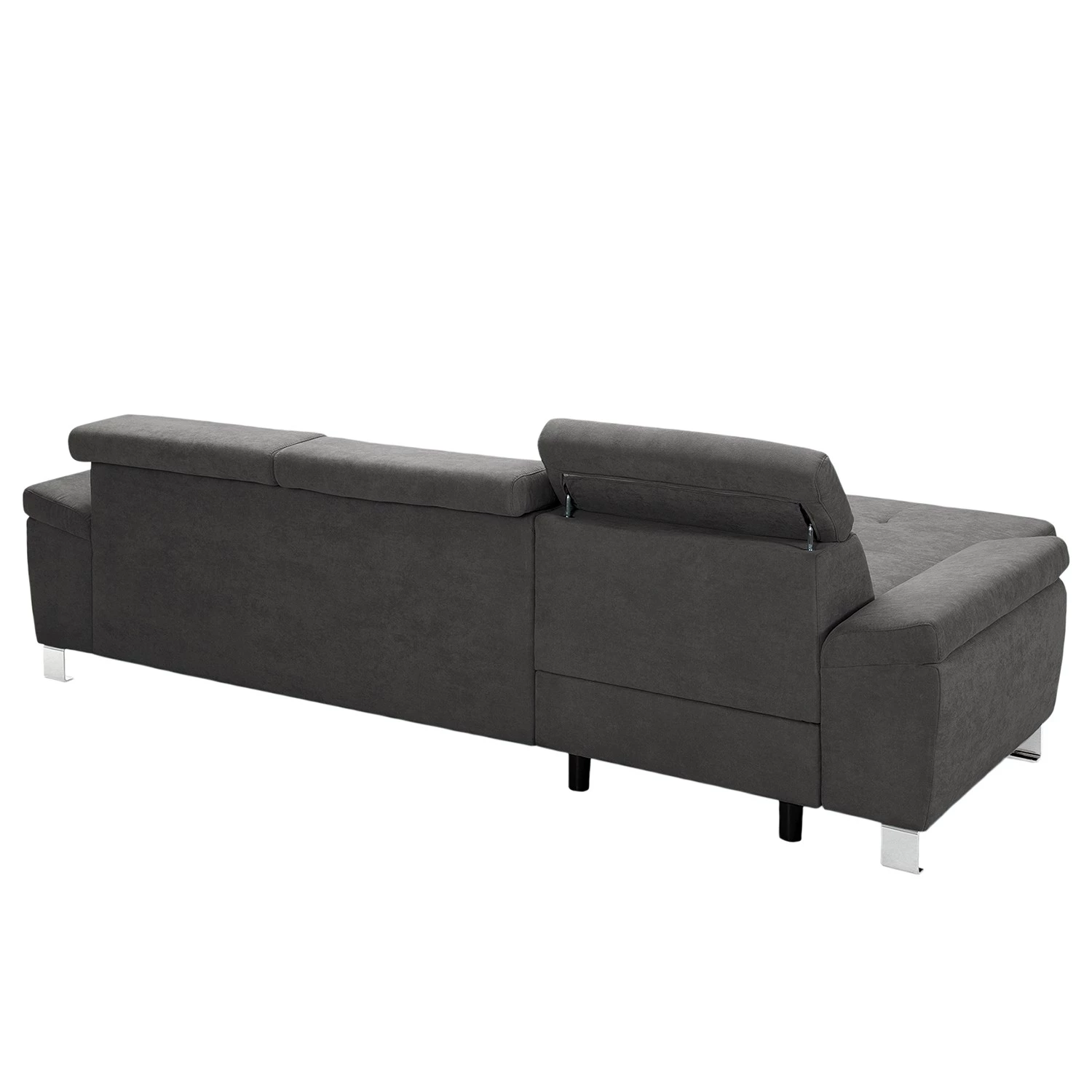 Loftscape Canapé d’angle Busene I - Microfibre - Microfibre Enza: Gris foncé - Méridienne courte à gauche (vue de face) - Sans fonction couchage 4 Loftscape Canapé d’angle Busene I - Microfibre - Microfibre Enza: Gris foncé - Méridienne courte à gauche (vue de face) - Sans fonction couchage – Image 4