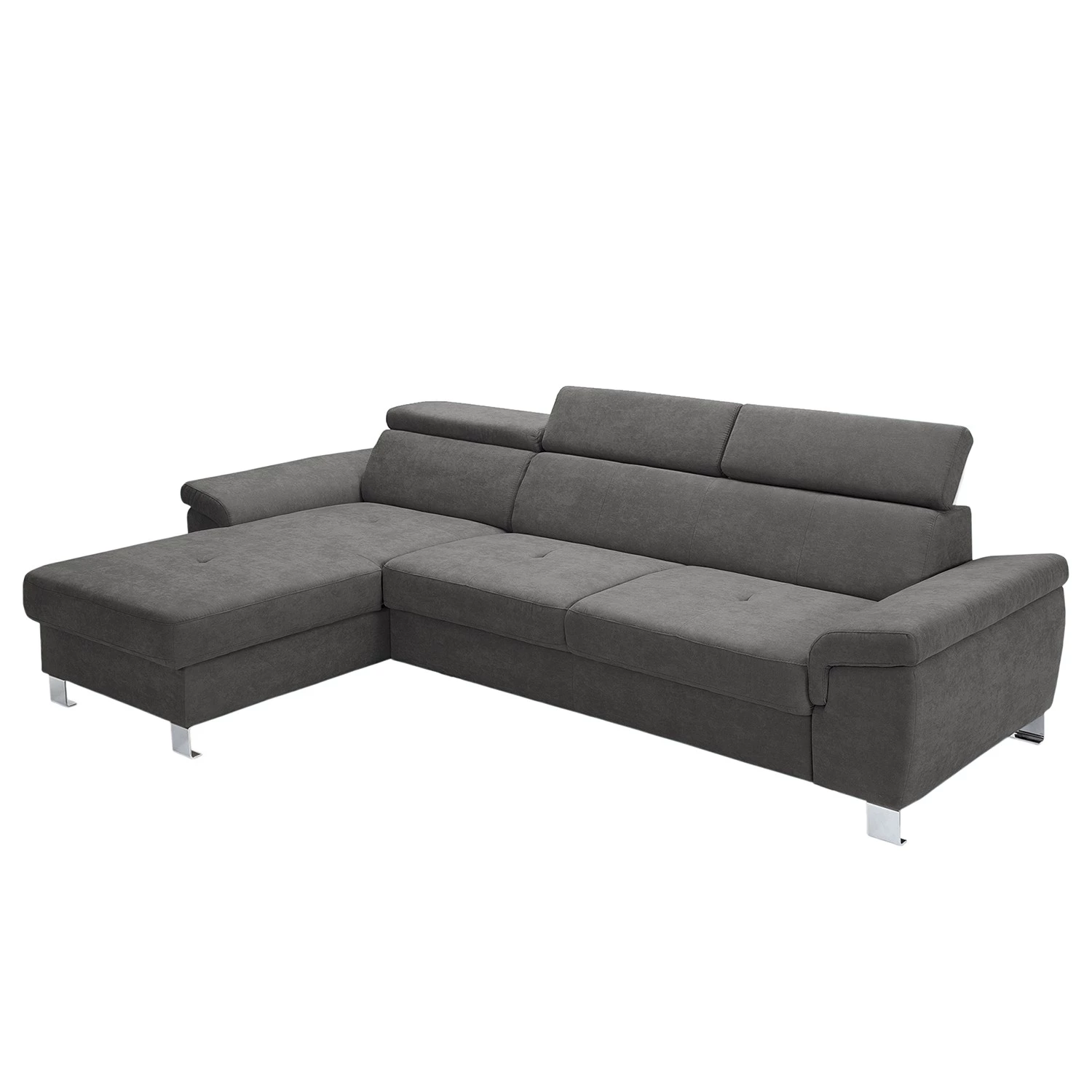 Loftscape Canapé d’angle Busene I - Microfibre - Microfibre Enza: Gris foncé - Méridienne courte à gauche (vue de face) - Sans fonction couchage 6 Loftscape Canapé d’angle Busene I - Microfibre - Microfibre Enza: Gris foncé - Méridienne courte à gauche (vue de face) - Sans fonction couchage – Image 6