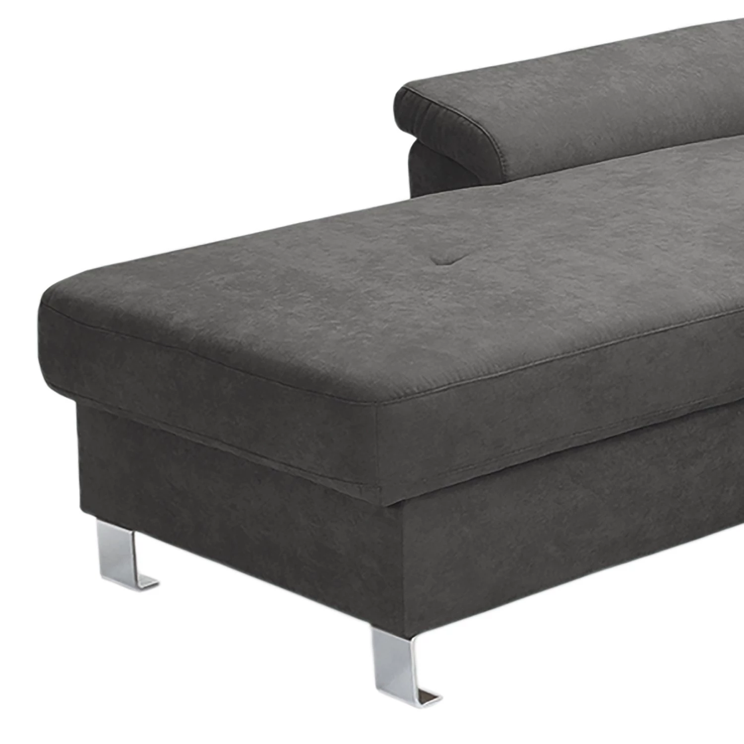 Loftscape Canapé d’angle Busene I - Microfibre - Microfibre Enza: Gris foncé - Méridienne courte à gauche (vue de face) - Sans fonction couchage 9 Loftscape Canapé d’angle Busene I - Microfibre - Microfibre Enza: Gris foncé - Méridienne courte à gauche (vue de face) - Sans fonction couchage – Image 9