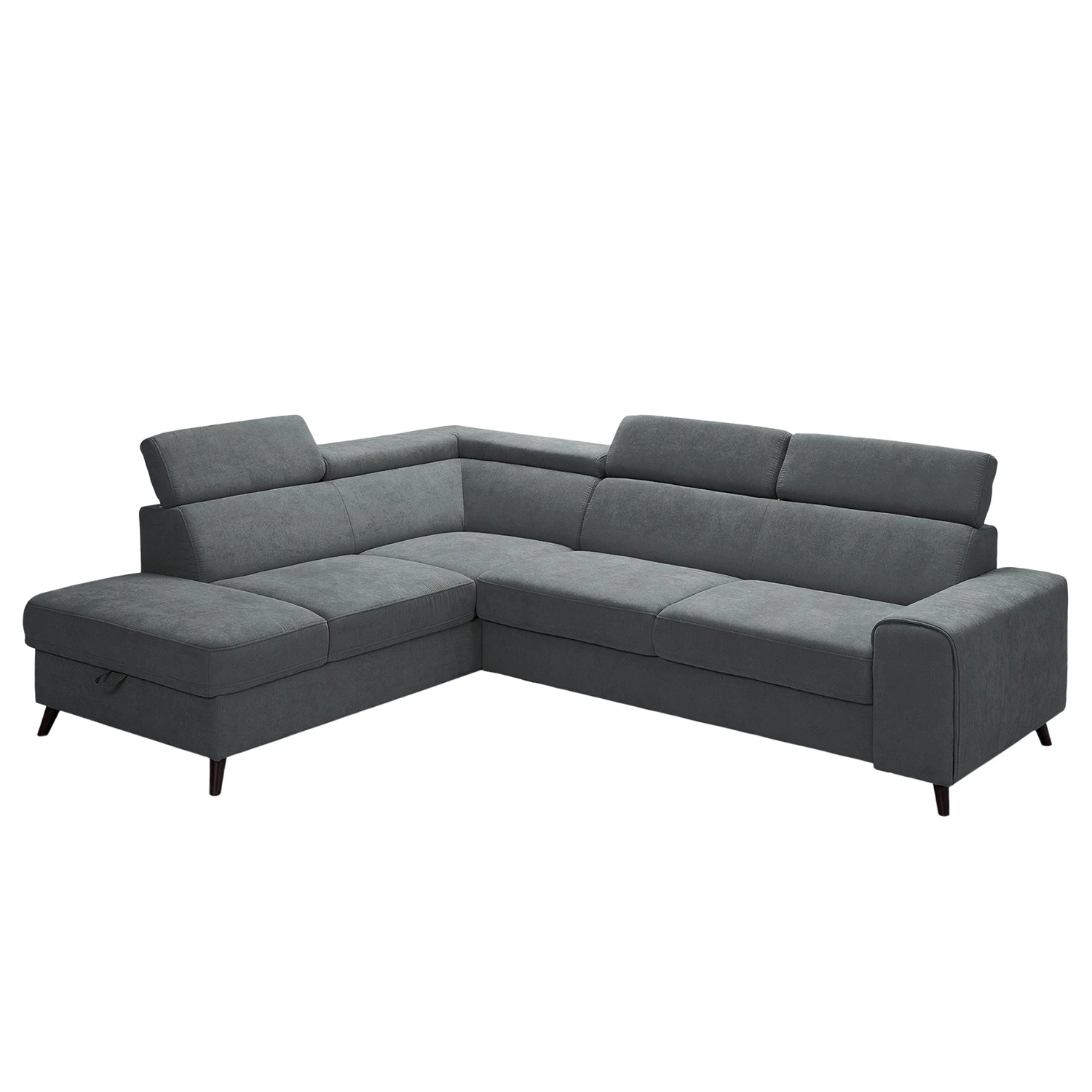 Loftscape Canapé d’angle Cadima I - Microfibre - Microfibre Enza: Bleu gris - Méridienne longue à gauche (vue de face) - Sans fonction couchage 6 Loftscape Canapé d’angle Cadima I - Microfibre - Microfibre Enza: Bleu gris - Méridienne longue à gauche (vue de face) - Sans fonction couchage – Image 6