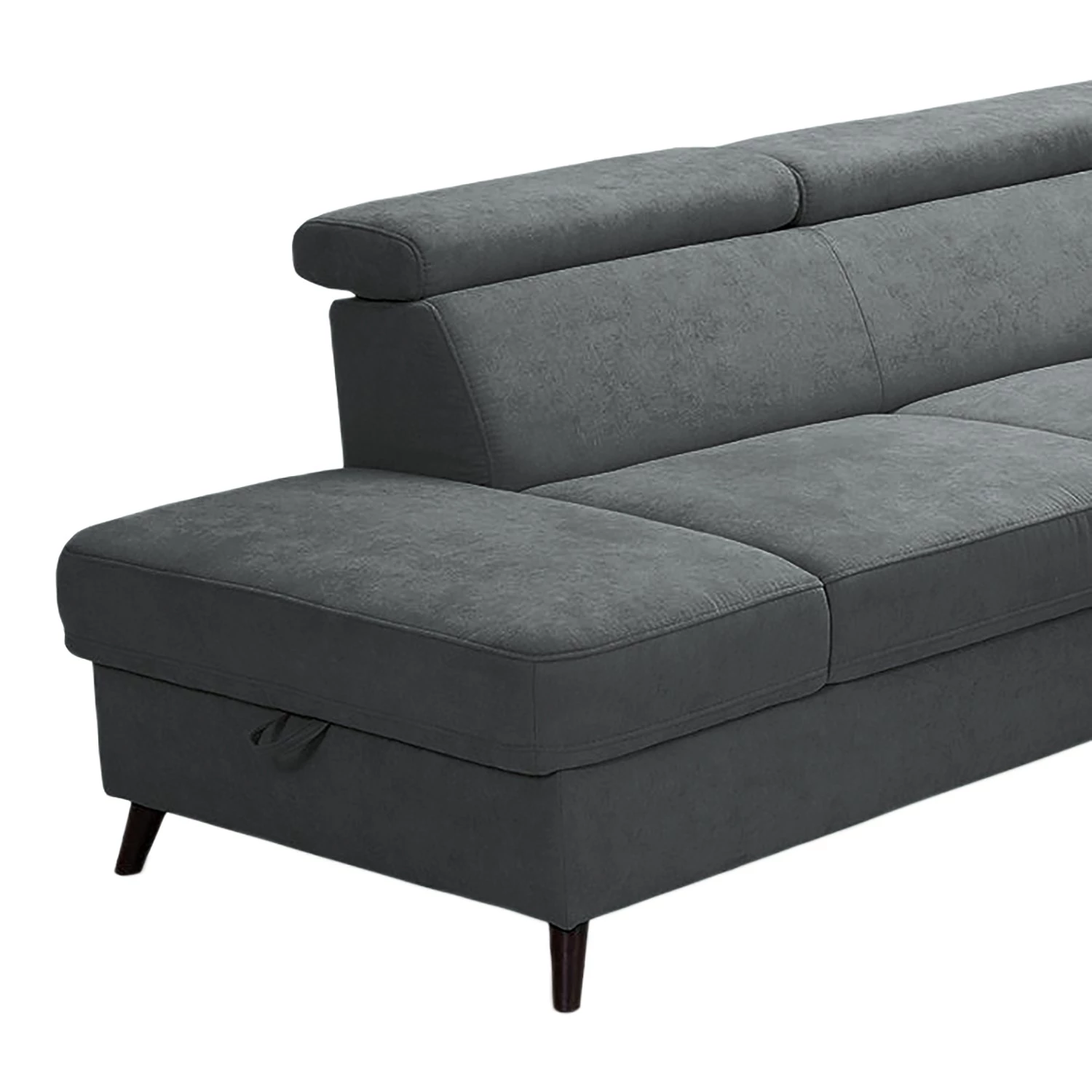 Loftscape Canapé d’angle Cadima I - Microfibre - Microfibre Enza: Bleu gris - Méridienne longue à gauche (vue de face) - Sans fonction couchage 7 Loftscape Canapé d’angle Cadima I - Microfibre - Microfibre Enza: Bleu gris - Méridienne longue à gauche (vue de face) - Sans fonction couchage – Image 7