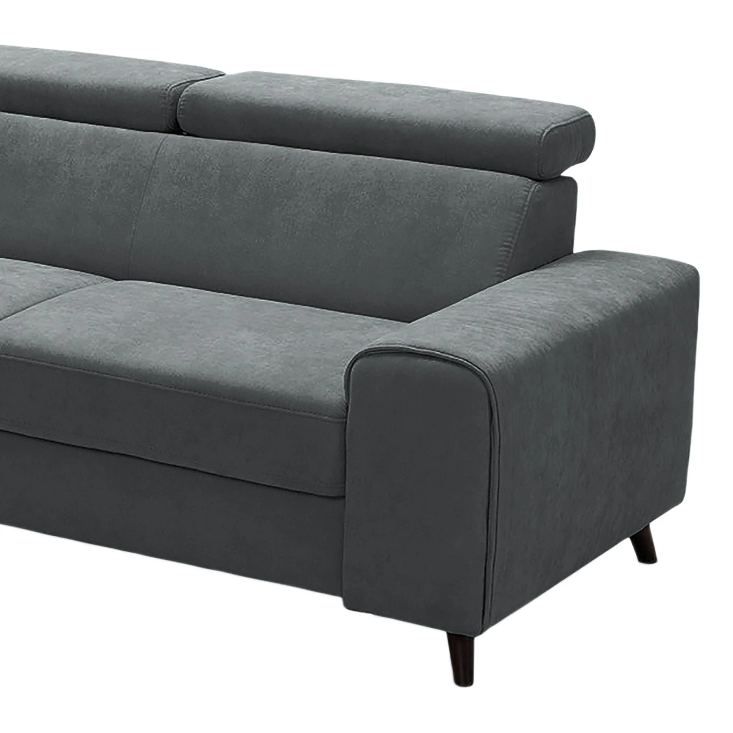 Loftscape Canapé d’angle Cadima I - Microfibre - Microfibre Enza: Bleu gris - Méridienne longue à gauche (vue de face) - Sans fonction couchage 9 Loftscape Canapé d’angle Cadima I - Microfibre - Microfibre Enza: Bleu gris - Méridienne longue à gauche (vue de face) - Sans fonction couchage – Image 9