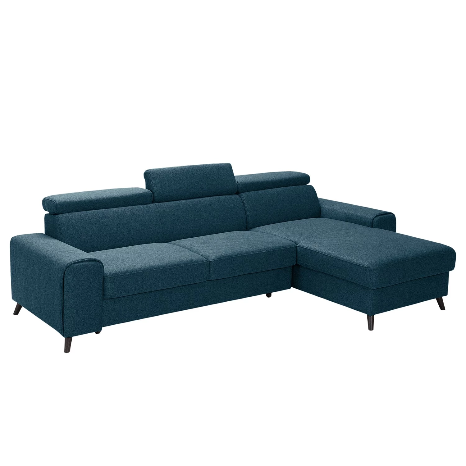 Loftscape Canapé d’angle Cadima II - Tissu - Tissu Cavo: Bleu marine - Méridienne courte à droite (vue de face) - Avec fonction couchage 7 Loftscape Canapé d’angle Cadima II - Tissu - Tissu Cavo: Bleu marine - Méridienne courte à droite (vue de face) - Avec fonction couchage – Image 7