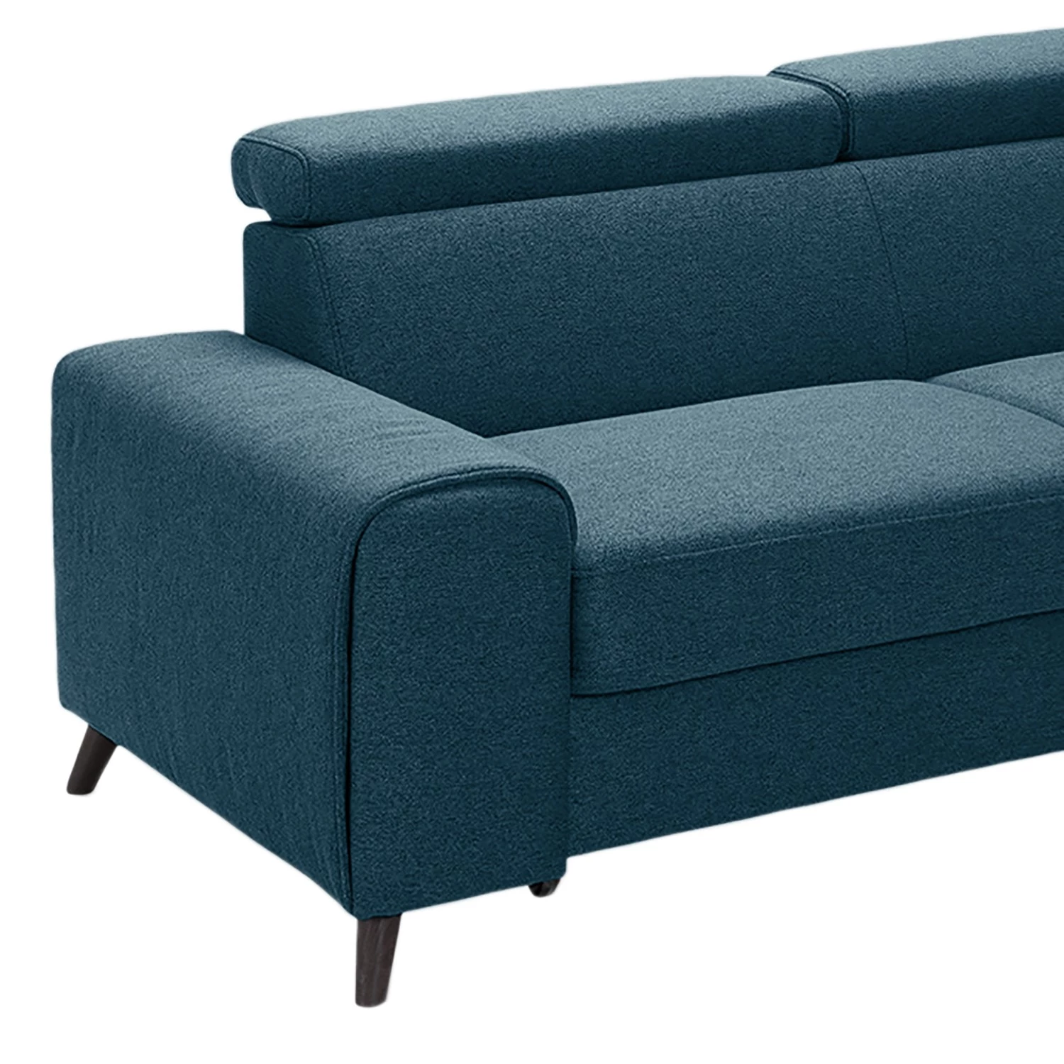 Loftscape Canapé d’angle Cadima II - Tissu - Tissu Cavo: Bleu marine - Méridienne courte à droite (vue de face) - Avec fonction couchage 8 Loftscape Canapé d’angle Cadima II - Tissu - Tissu Cavo: Bleu marine - Méridienne courte à droite (vue de face) - Avec fonction couchage – Image 8